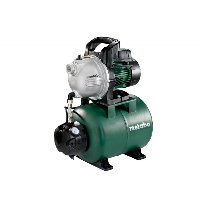 Metabo Насосна станція HWW 3300/25 G, 900 Вт, 3.3 куб/год, висота подачі 45м, всмоктування до 8 м, ресивер 24л 16.2 кг