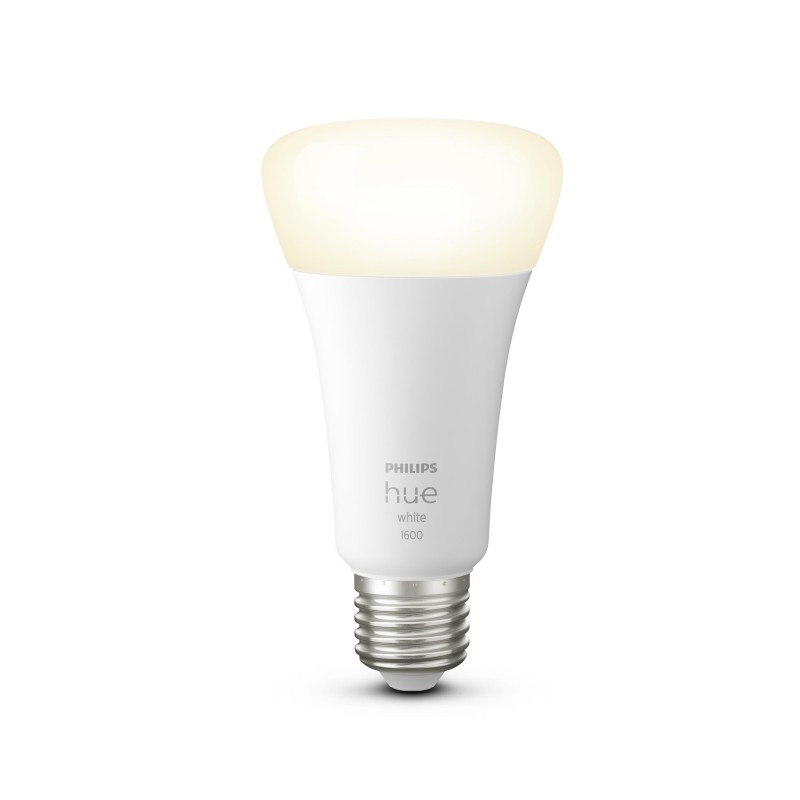 Philips Hue Лампа розумна E27, 15.5W (100Вт), 2700K, White, ZigBee, Bluetooth, димування