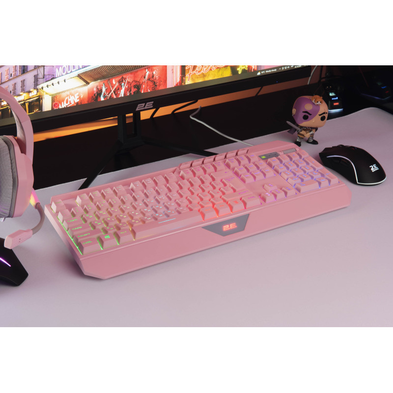 2E Gaming Клавіатура KG315 RGB USB Pink Ukr