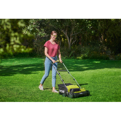 Ryobi Аератор-скарифікатор ONE+ 18В 2х4.0А/г, 35см, 55л