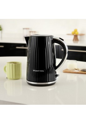 Russell Hobbs Електрочайник Eden, 1.7л, нержавіюча сталь, пластик, чорний