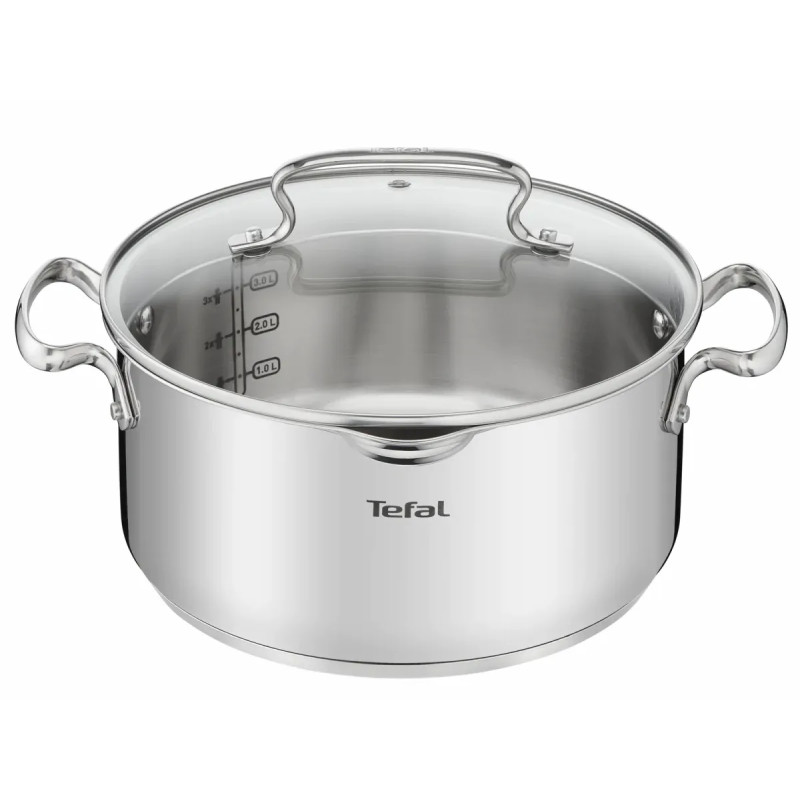 Tefal Каструля DUETTO+, 5л, з кришкою, нержавюча сталь, скло