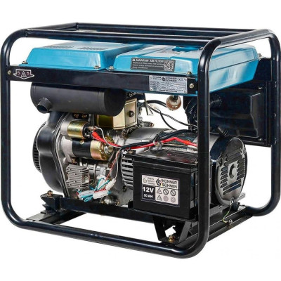 Könner & Söhnen Генератор дизельний Konner&Sohnen KS 6100HDE (EURO V), 230В, 5.5/5.0кВт, електростартер, передстартовий підігрів, 107кг Könner & Söhnen Генератор дизельний Konner&Sohnen KS 6100HDE (EURO V), 230В, 5.5/5.0кВт, електростартер, передстартовий підігрів, 107кг