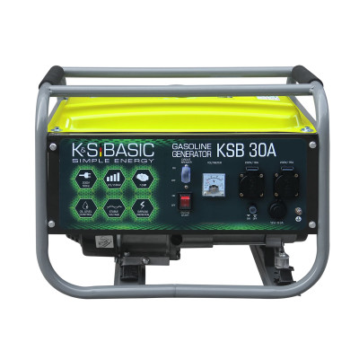 Könner & Söhnen Генератор бензиновий Konner&Sohnen BASIC KSB 30A, 230В, 2.8кВт, ручний стартер, 36.2кг
