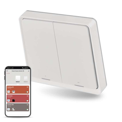 Розумний вимикач EMOS H5012 GoSmart 2 кнопки, білий
