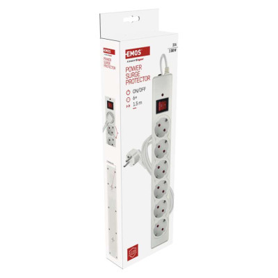 Мережевий фільтр Emos P54215 6 розеток 1,5 м 10 A 2300 Вт 1,5 мм²