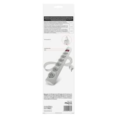 Мережевий фільтр Emos P54215 6 розеток 1,5 м 10 A 2300 Вт 1,5 мм²
