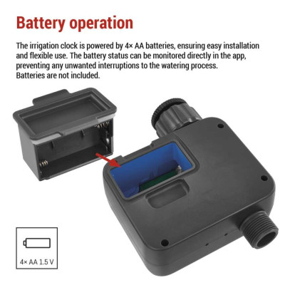 Таймер поливу GoSmart Bluetooth 5.0, 1 вихід PW56201 Таймер поливу GoSmart Bluetooth 5.0, 1 вихід PW56201