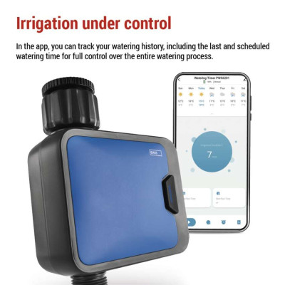 Таймер поливу GoSmart Bluetooth 5.0, 1 вихід PW56201 Таймер поливу GoSmart Bluetooth 5.0, 1 вихід PW56201