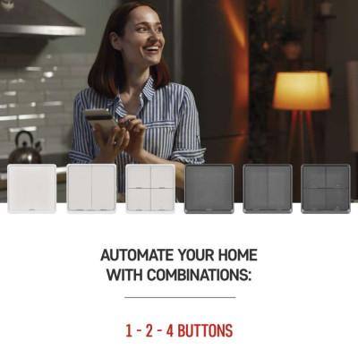 Розумний вимикач EMOS H5014 GoSmart 1 кнопка, чорний Розумний вимикач EMOS H5014 GoSmart 1 кнопка, чорний