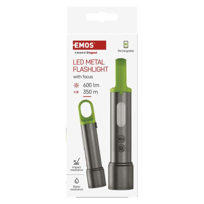 Ліхтар акумуляторний Emos P3118 600 Lm 1200 mAh метал Ліхтар акумуляторний Emos P3118 600 Lm 1200 mAh метал