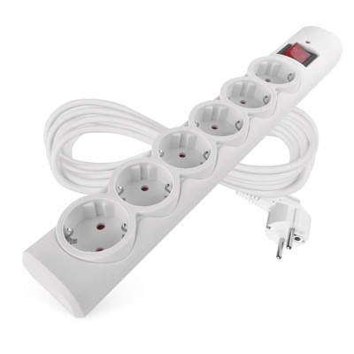 Мережевий фільтр Emos P54217 6 розеток 5 м 10 A 2300 Вт 1,5 мм²