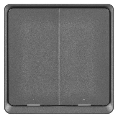 Розумний вимикач EMOS H5015 2 кнопки, ZigBee 3.0, чорний Розумний вимикач EMOS H5015 2 кнопки, ZigBee 3.0, чорний