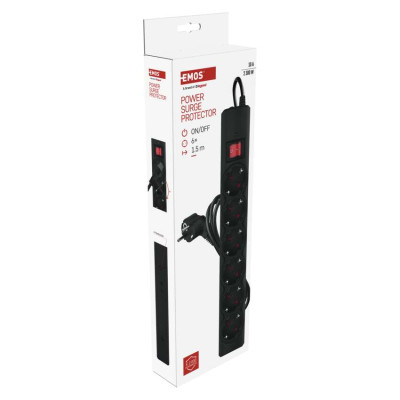 Мережевий фільтр Emos P54218 6 розеток 1,5 м 10 A 2300 Вт 1,5 мм²