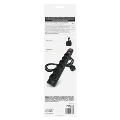 Мережевий фільтр Emos P54218 6 розеток 1,5 м 10 A 2300 Вт 1,5 мм²