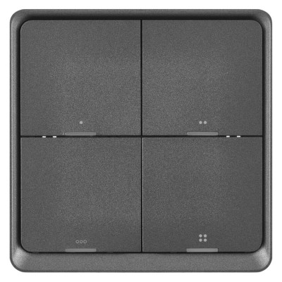Розумний вимикач EMOS H5016 4 кнопки, ZigBee 3.0, чорний Розумний вимикач EMOS H5016 4 кнопки, ZigBee 3.0, чорний
