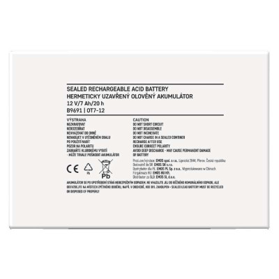 Акумуляторна батарея EMOS B9691, AGM, 12V, 7Ah, fast 4,7mm Акумуляторна батарея EMOS B9691, AGM, 12V, 7Ah, fast 4,7mm