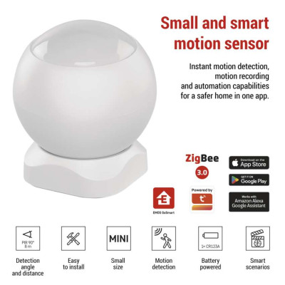 Розумний датчик руху EMOS H5020 PIR IP20, ZigBee Розумний датчик руху EMOS H5020 PIR IP20, ZigBee