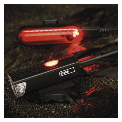 Комплект велосипедних ліхтарів, передній+габаритний Emos P3923 90 Lm Li-Pol 500 mAh