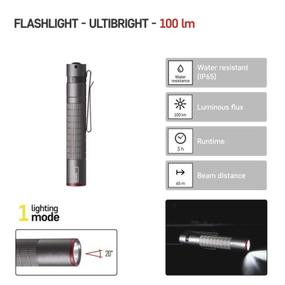 Ліхтар ручний Emos P3150 Ultibright 50 100 Lm 1xAAA метал Ліхтар ручний Emos P3150 Ultibright 50 100 Lm 1xAAA метал