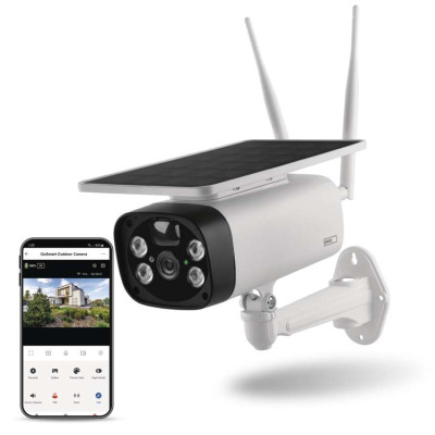 Розумна IP-камера Emos H4056 GoSmart зовнішня з Wi-Fi, сонячною панеллю та акумулятором, біла