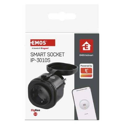 Розумна вологозахищена розетка EMOS P5534 GoSmart ZigBee 3.0 IP44 Розумна вологозахищена розетка EMOS P5534 GoSmart ZigBee 3.0 IP44