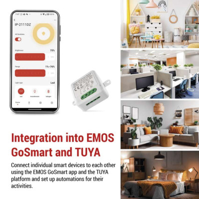 Розумний модуль регулювання яскравості EMOS H5107, ZigBee 3.0, 1-канальний Розумний модуль регулювання яскравості EMOS H5107, ZigBee 3.0, 1-канальний