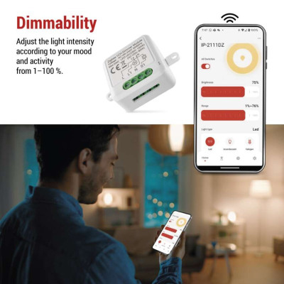 Розумний модуль регулювання яскравості EMOS H5107, ZigBee 3.0, 1-канальний Розумний модуль регулювання яскравості EMOS H5107, ZigBee 3.0, 1-канальний