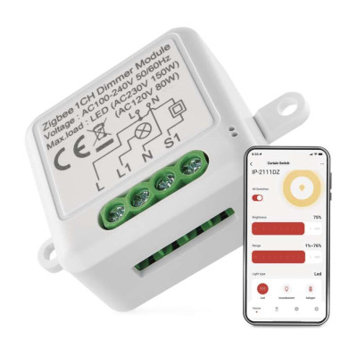 Розумний модуль регулювання яскравості EMOS H5107, ZigBee 3.0, 1-канальний