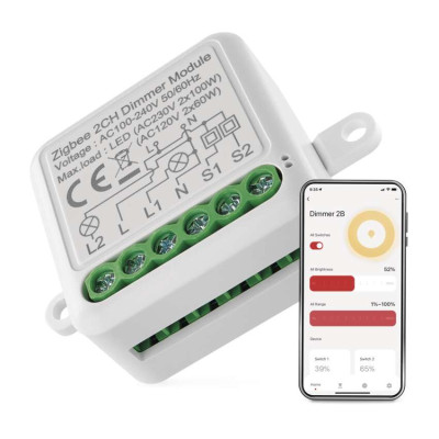Розумний модуль регулювання яскравості EMOS H5108, ZigBee 3.0, 2-канальний