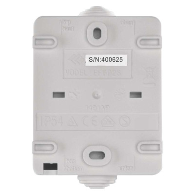 Вимикач зовнішній 2 кл. білий IP54 EMOS, A1398.4