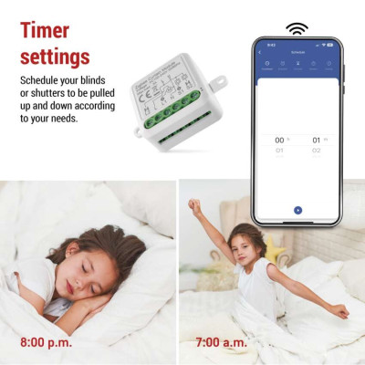 Розумний модуль двигуна EMOS H5109, ZigBee 3.0, 1-канальний Розумний модуль двигуна EMOS H5109, ZigBee 3.0, 1-канальний