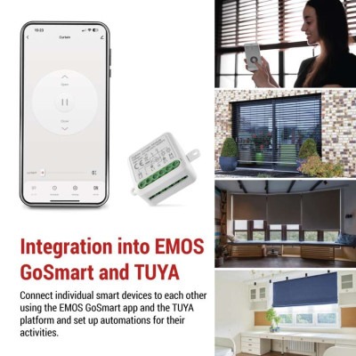 Розумний модуль двигуна EMOS H5109, ZigBee 3.0, 1-канальний Розумний модуль двигуна EMOS H5109, ZigBee 3.0, 1-канальний