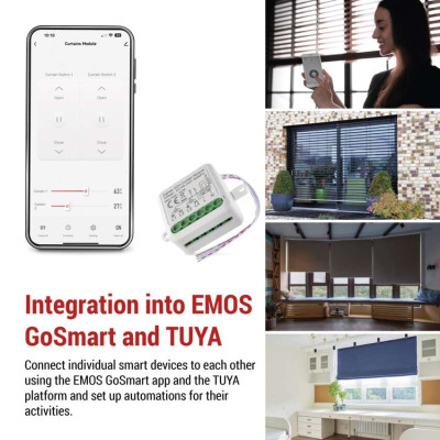 Розумний модуль двигуна EMOS H5110, ZigBee 3.0, 2-канальний Розумний модуль двигуна EMOS H5110, ZigBee 3.0, 2-канальний