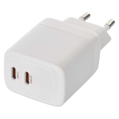Універсальний USB зарядний пристрій EMOS V03G35 2xUSB-С 15W 220V Універсальний USB зарядний пристрій EMOS V03G35 2xUSB-С 15W 220V