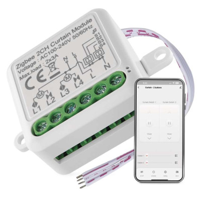 Розумний модуль двигуна EMOS H5110, ZigBee 3.0, 2-канальний