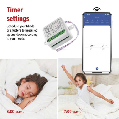 Розумний модуль двигуна EMOS H5110, ZigBee 3.0, 2-канальний Розумний модуль двигуна EMOS H5110, ZigBee 3.0, 2-канальний