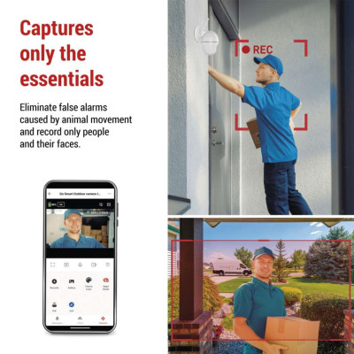 Розумна IP-камера Emos H4057 GoSmart зовнішня з Wi-Fi, живлення 5V/1A, біла