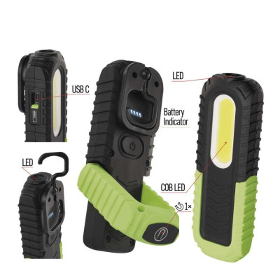 Ліхтар акумуляторний Emos P4531 400 Lm 2000 mAh пластик магніт Ліхтар акумуляторний Emos P4531 400 Lm 2000 mAh пластик магніт