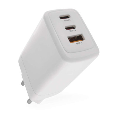 Універсальний USB GAN зарядний пристрій EMOS V05G65 1xUSB-A, 2xUB-C 65W 220V PD