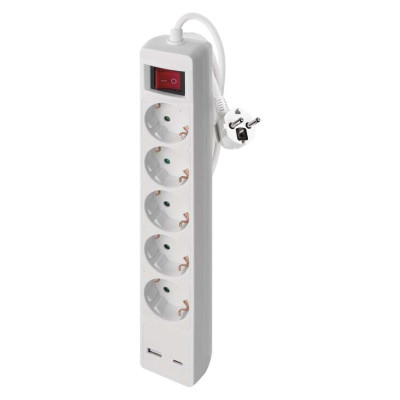 Мережевий подовжувач Emos P1523CU 5 розеток 3 м 1,5 мм² USB-A USB-C