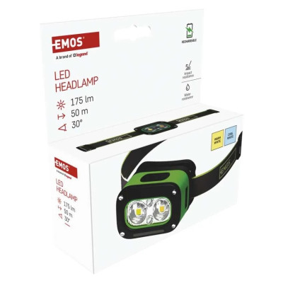 Ліхтар налобний акумуляторний Emos P3545 175 Lm 800 mAh Li-Ion