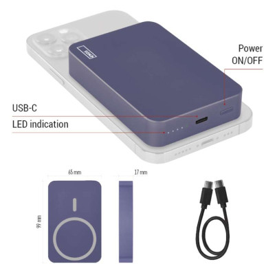 Повербанк бездротовий EMOS B0551BL MagSafe 10 000 мАг 20 Вт Повербанк бездротовий EMOS B0551BL MagSafe 10 000 мАг 20 Вт