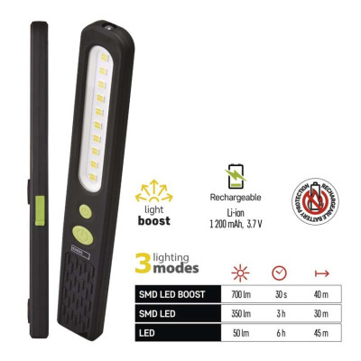 Ліхтар акумуляторний Emos P4538 700 Lm 1200 mAh пластик гума магніт