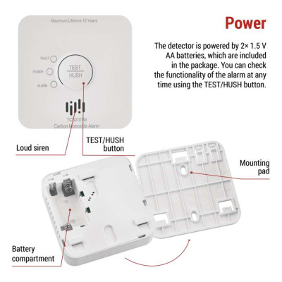 Сигналізатор CO GoSmart TCS0101W з WiFi P56400S