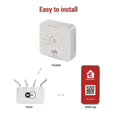 Сигналізатор CO GoSmart TCS0101W з WiFi P56400S