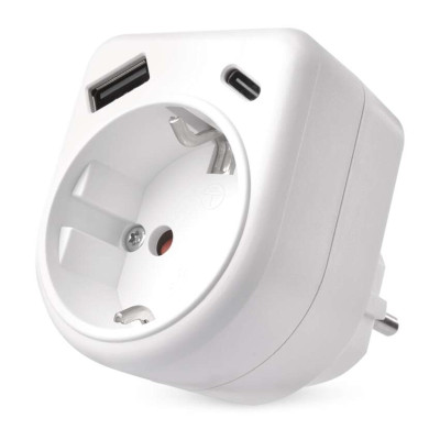 Адаптер розетка мережевий EMOS P0075 з 1xUSB-A, 1xUSB-C