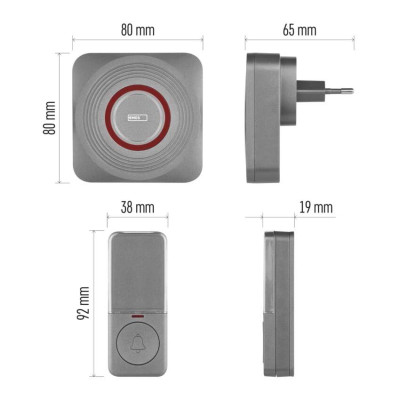 Розумний бездротовий дверний дзвінок EMOS P5735SS WIFI