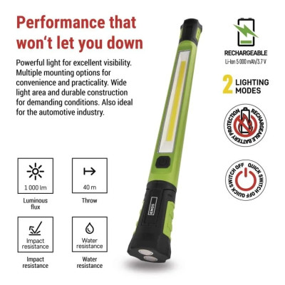 Ліхтар акумуляторний Emos P4545 1000 Lm Li-Ion 2600 mAh ABS пластик Ліхтар акумуляторний Emos P4545 1000 Lm Li-Ion 2600 mAh ABS пластик