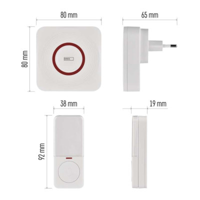 Розумний бездротовий дверний дзвінок EMOS P5735WS WIFI
